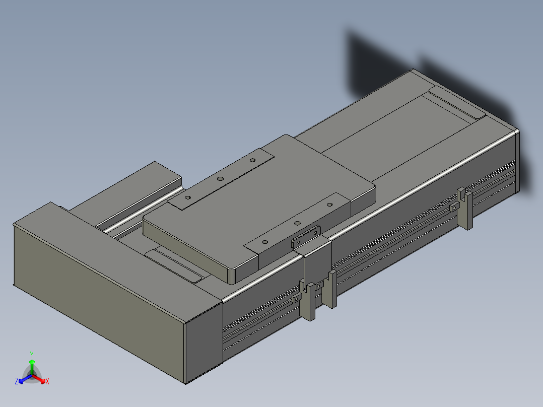 直线模组LHC14-S100-R设计图纸正等轴测图