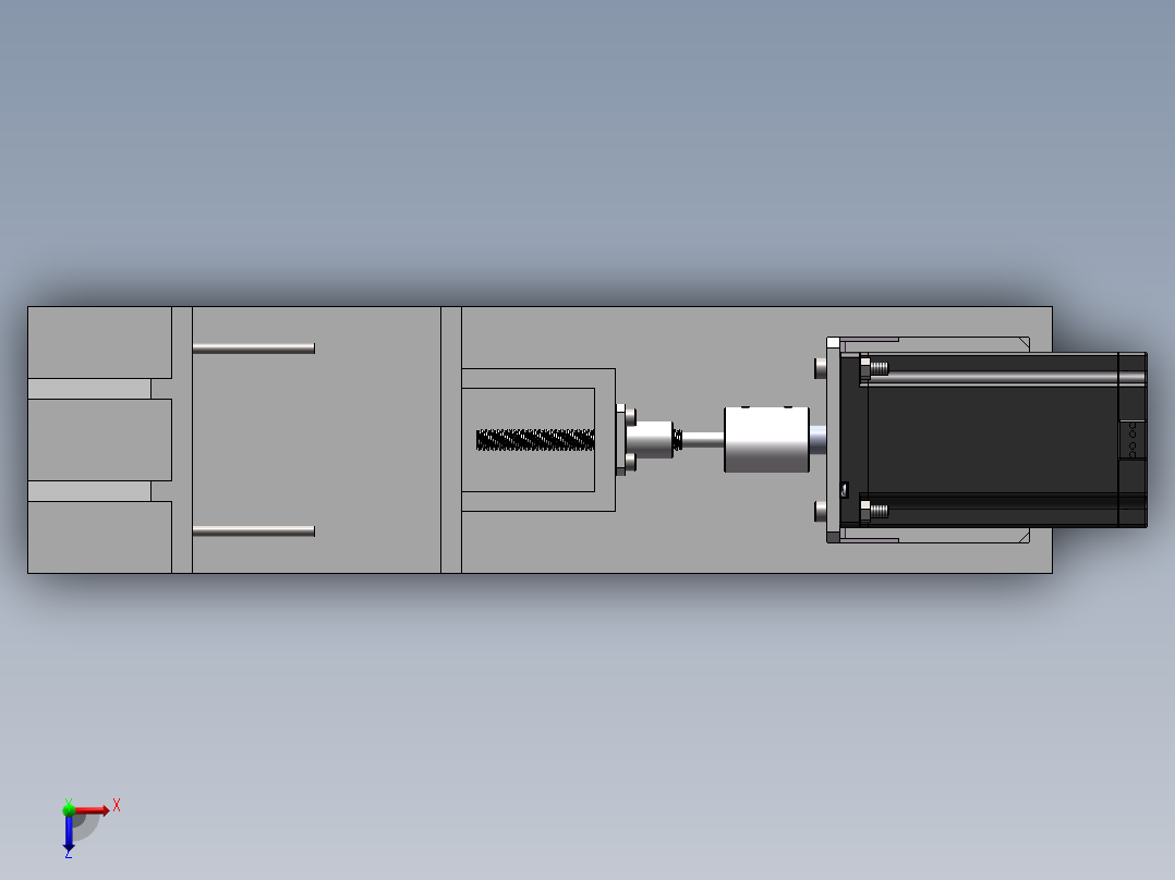 压紧机构模型俯视图
