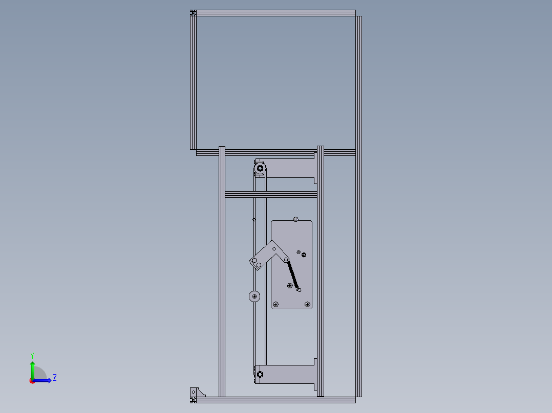 全自动硬纸板包装机 三维和二维图纸及设计说明书左视图