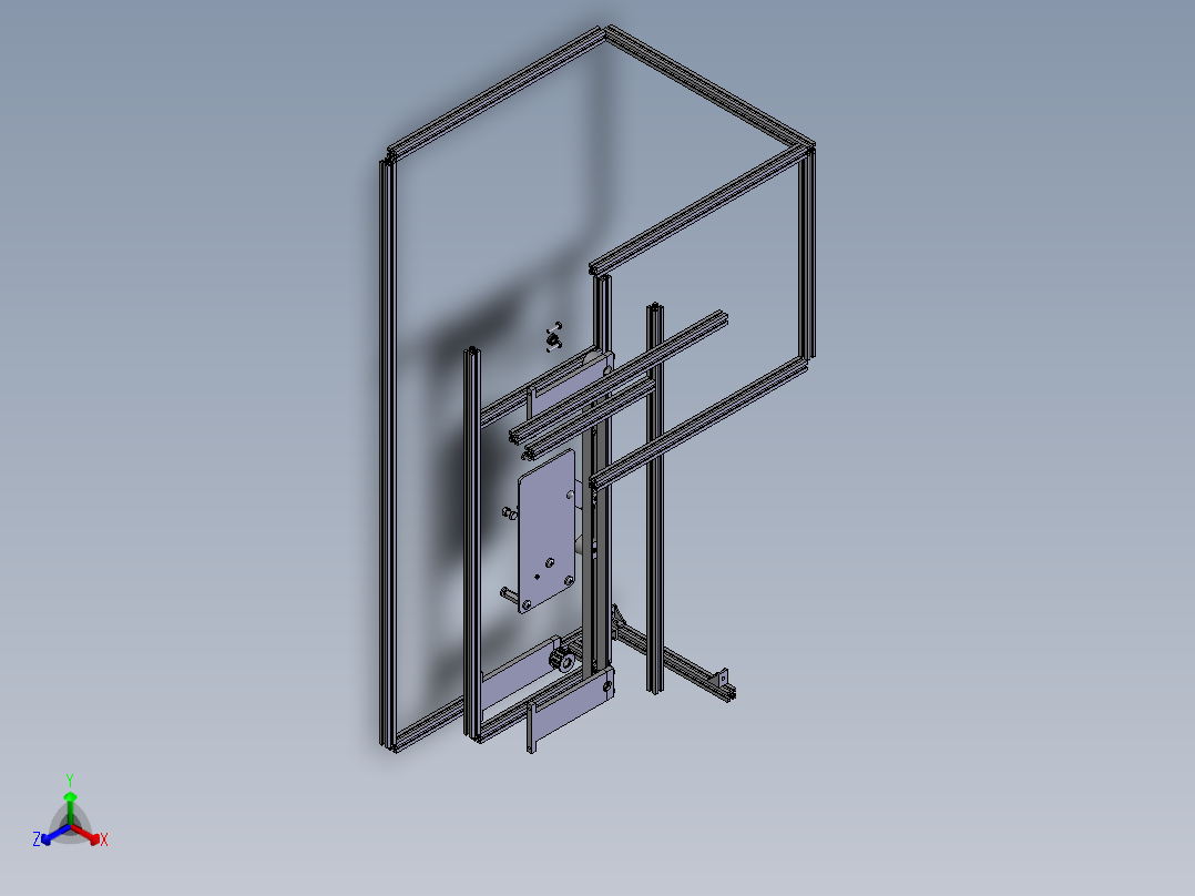 全自动硬纸板包装机 三维和二维图纸及设计说明书正等轴测图