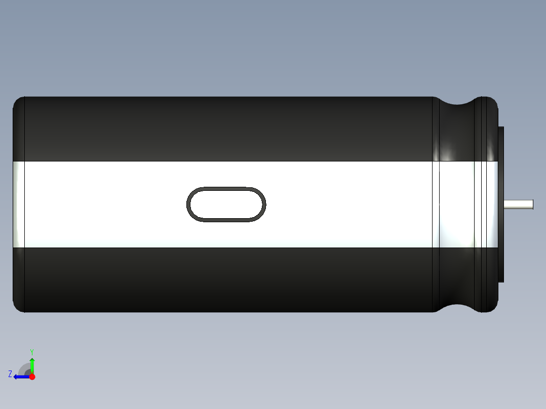 无源元件封装-CAP_RAD_D18x40_POL_BK右视图