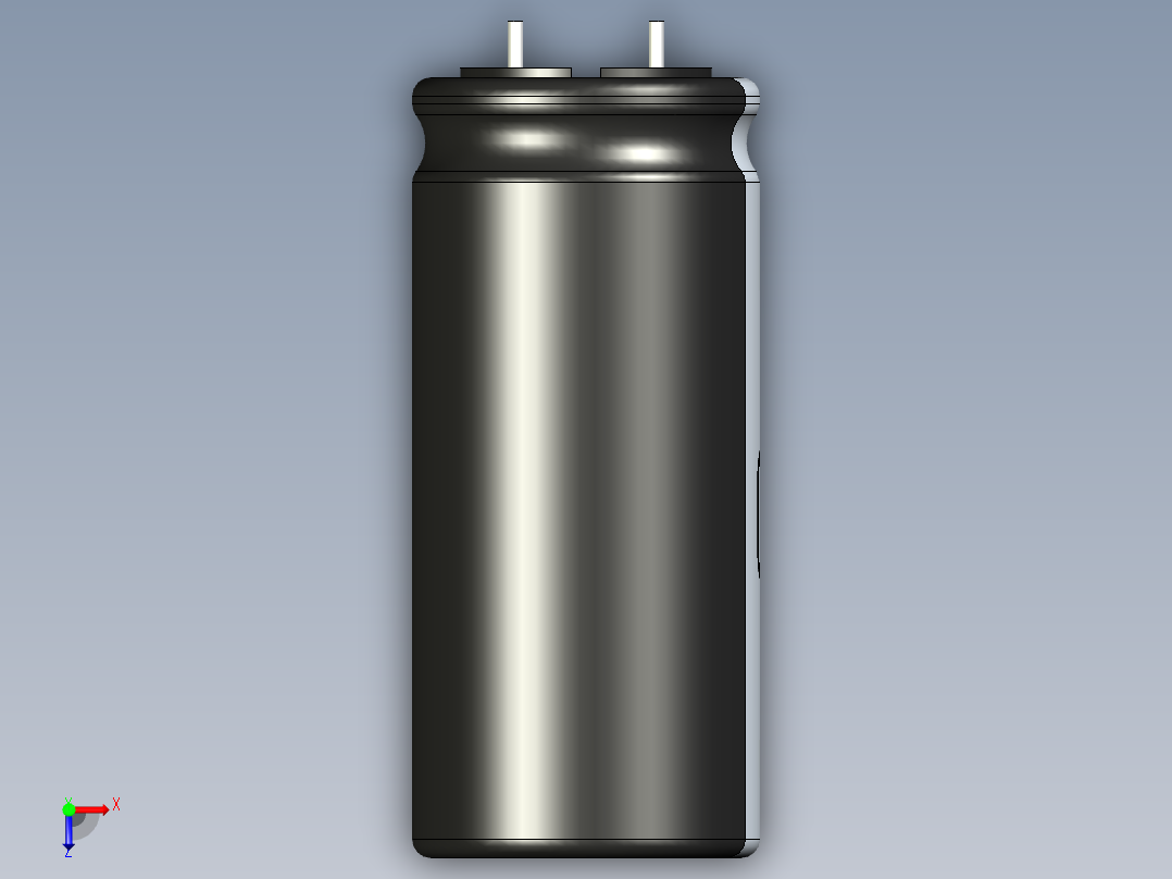 无源元件封装-CAP_RAD_D18x40_POL_BK俯视图