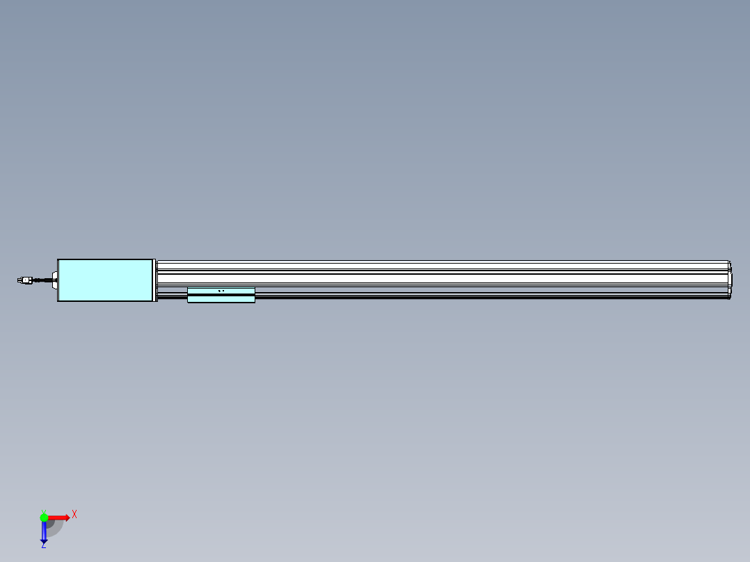 威洛博VBF同步带传动一般环境VBF14-L45-S900-BR-ZP75-C3俯视图