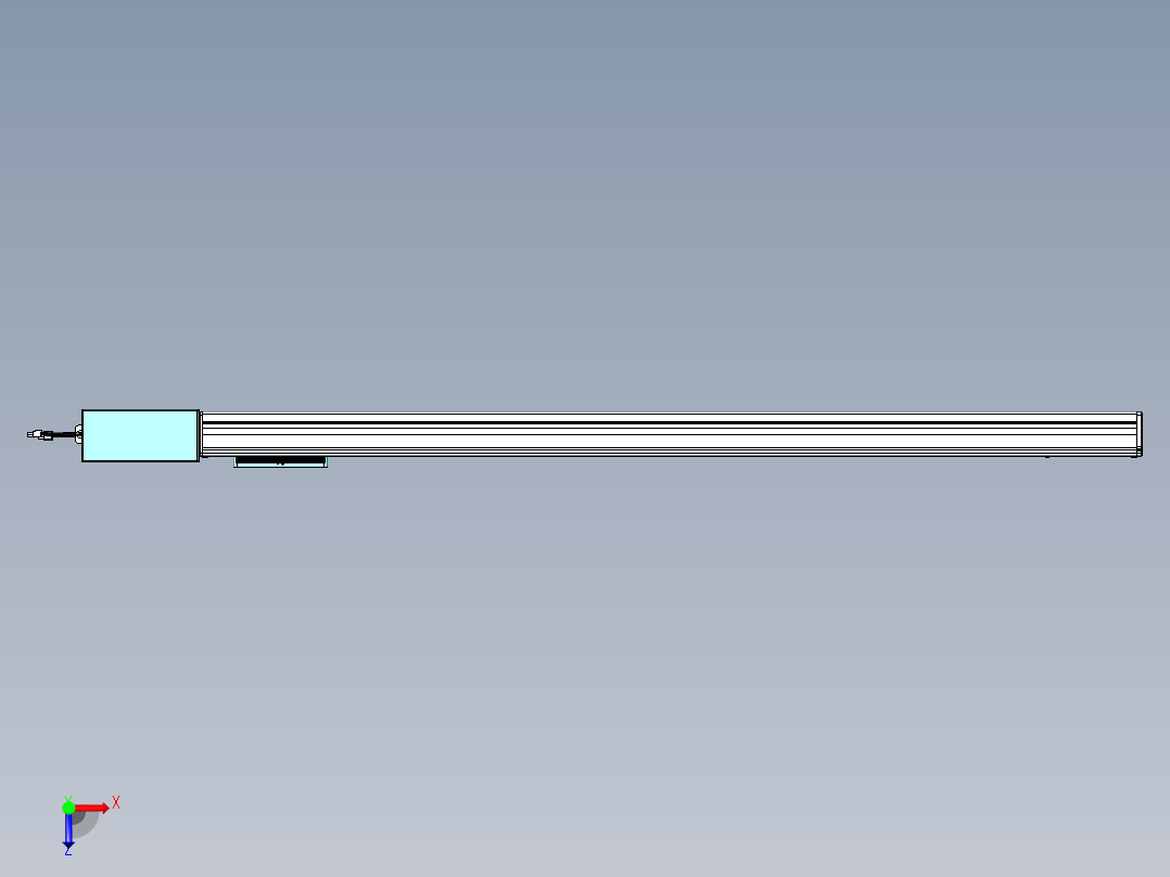 威洛博VBC同步带传动一无尘环境VBC14-L45-S1300-BR-ZP75-C3俯视图