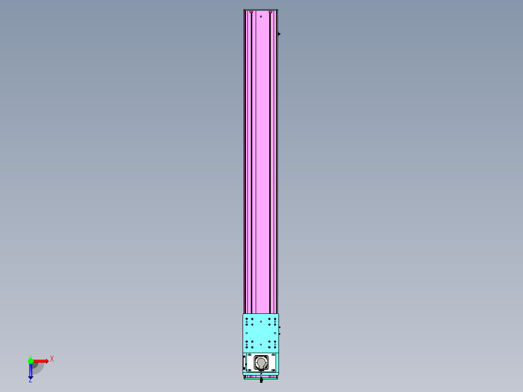 东锦齿条传动DH210G-L167-S1850-BU-减速机+P750W俯视图