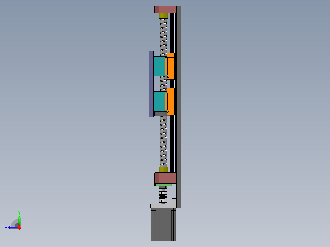 丝杆滑台右视图