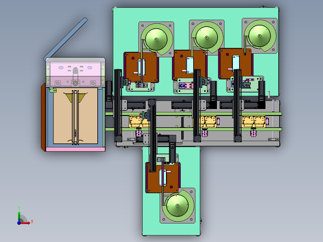 基板插件自动生产线sw18可编辑前视图