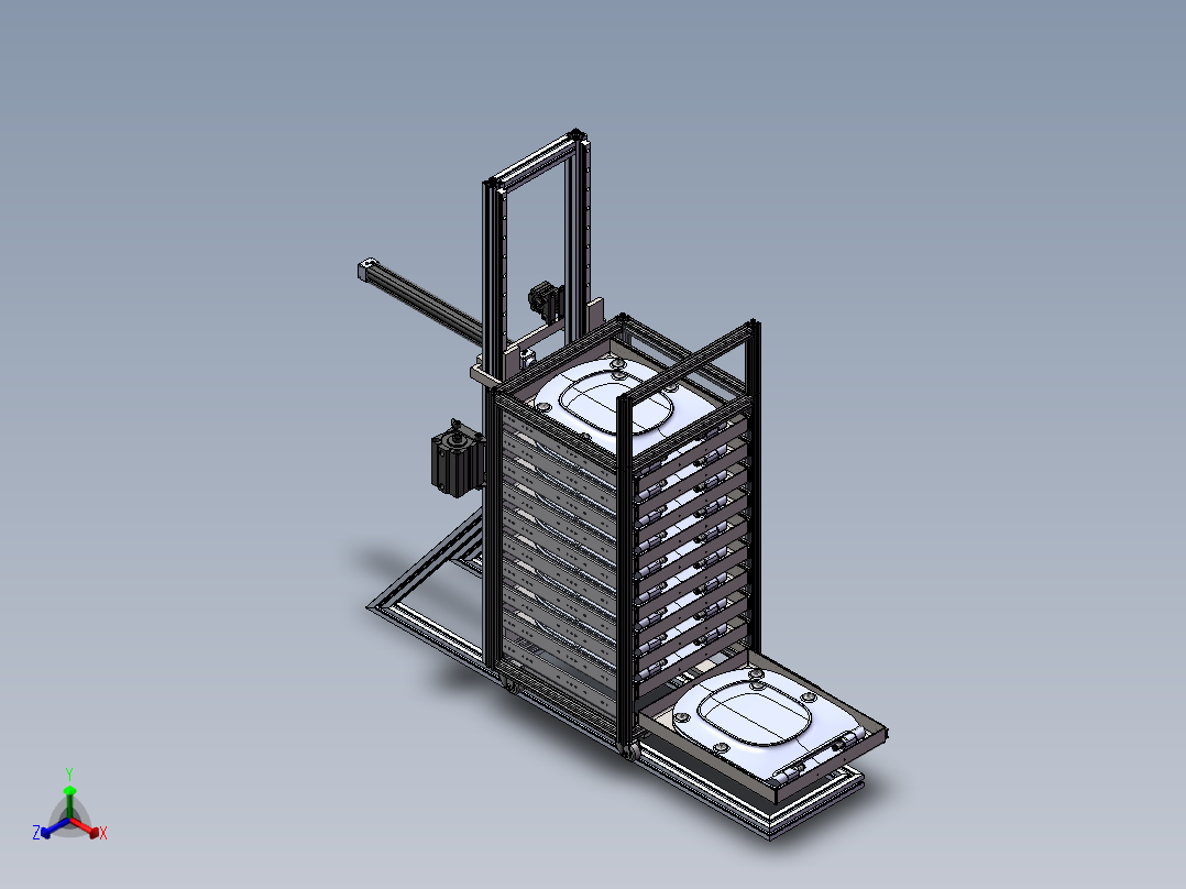 2023.02月-马桶盖堆垛架sw20可编辑正等轴测图