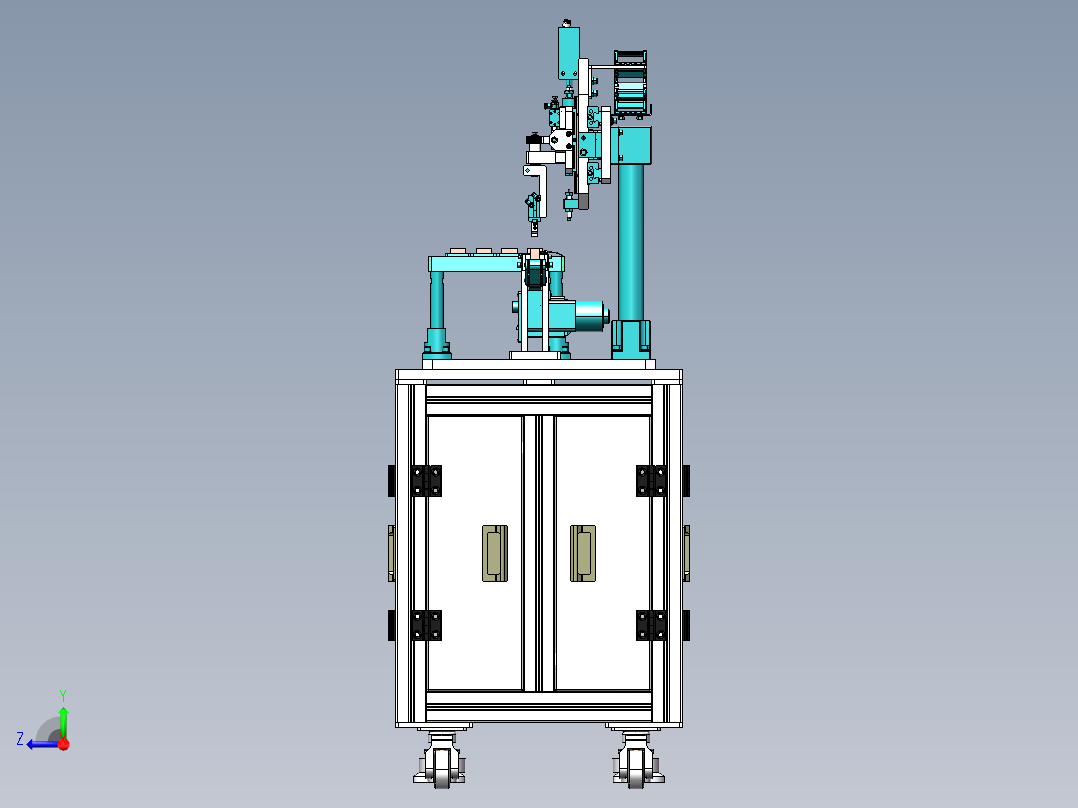 双工件同步旋转90度取放机构sw18右视图