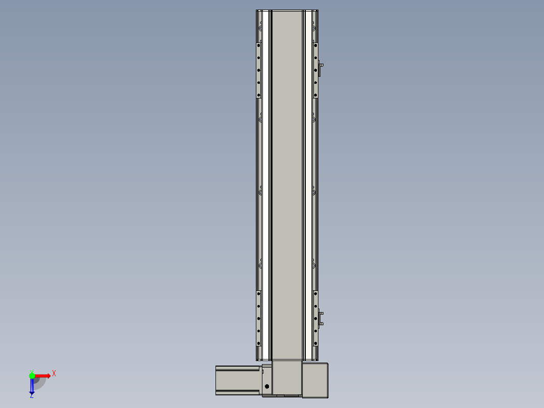 直线模组LHB17-L40-S650-RD设计图纸俯视图