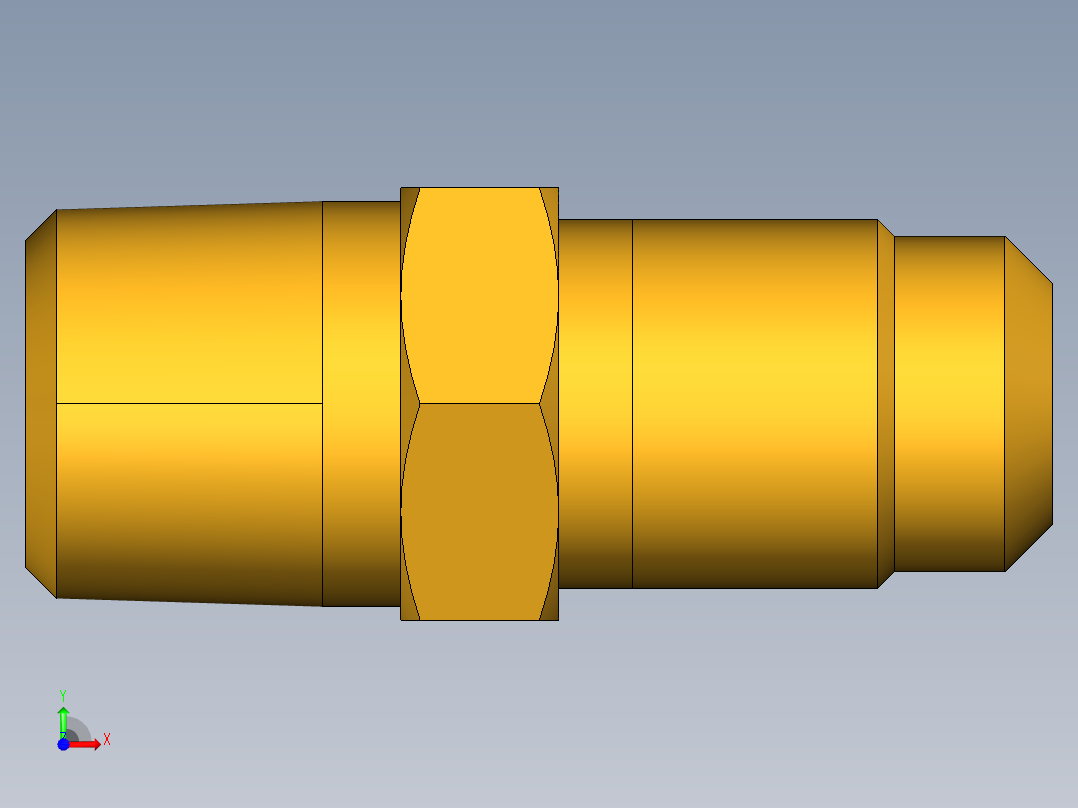 扩口式工业通用硬管接头Male Connector 48F-4-2前视图