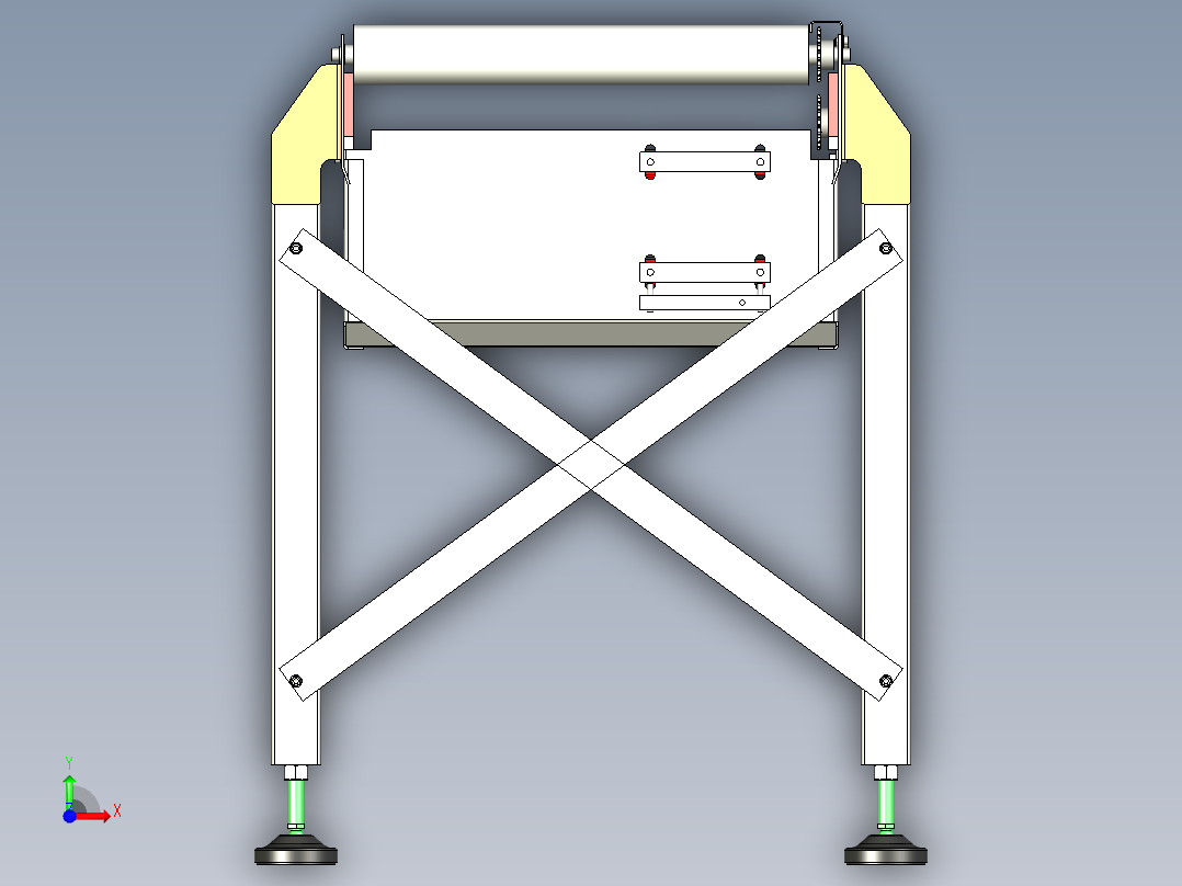 滚筒输送机 (31)前视图