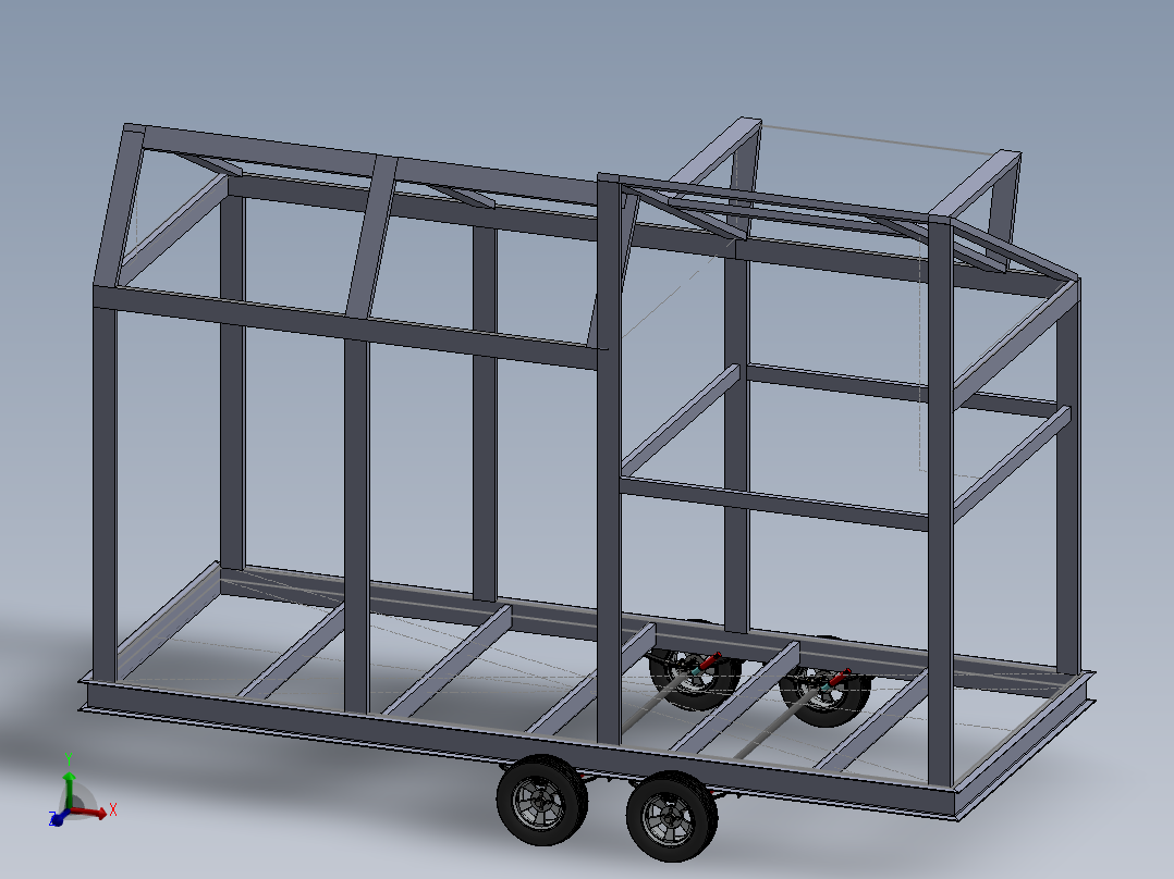 小房车拖车模型<span style='color: red'>3D</span>数模图纸 Solidworks设计 附bip渲染格式