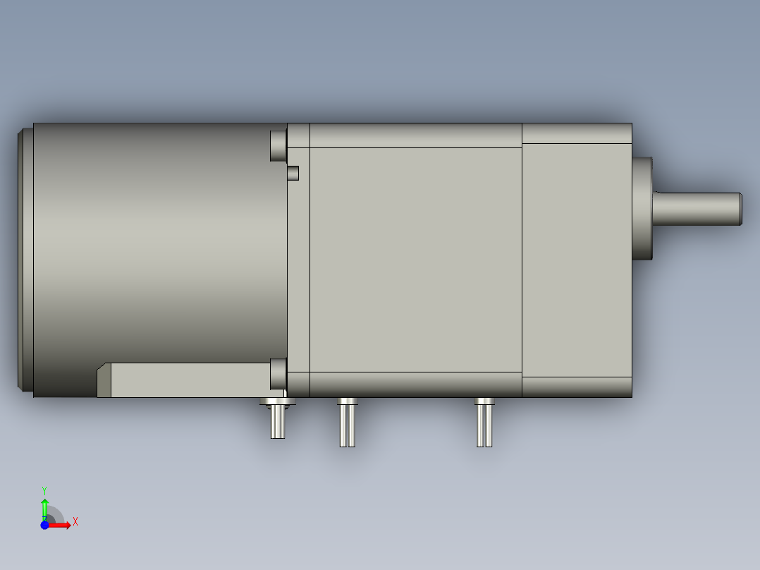 M8MX25H4Y+MX8G3H微型齿轮调速马达前视图