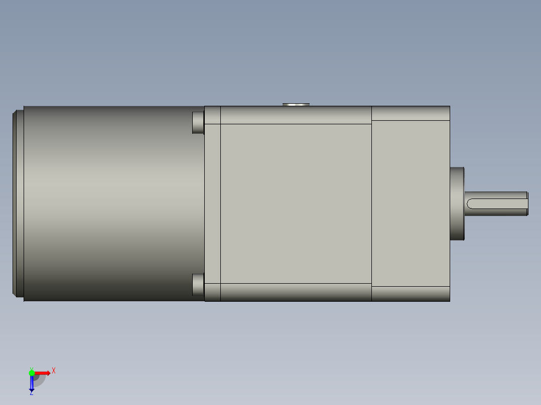 M8MX25H4Y+MX8G3H微型齿轮调速马达俯视图