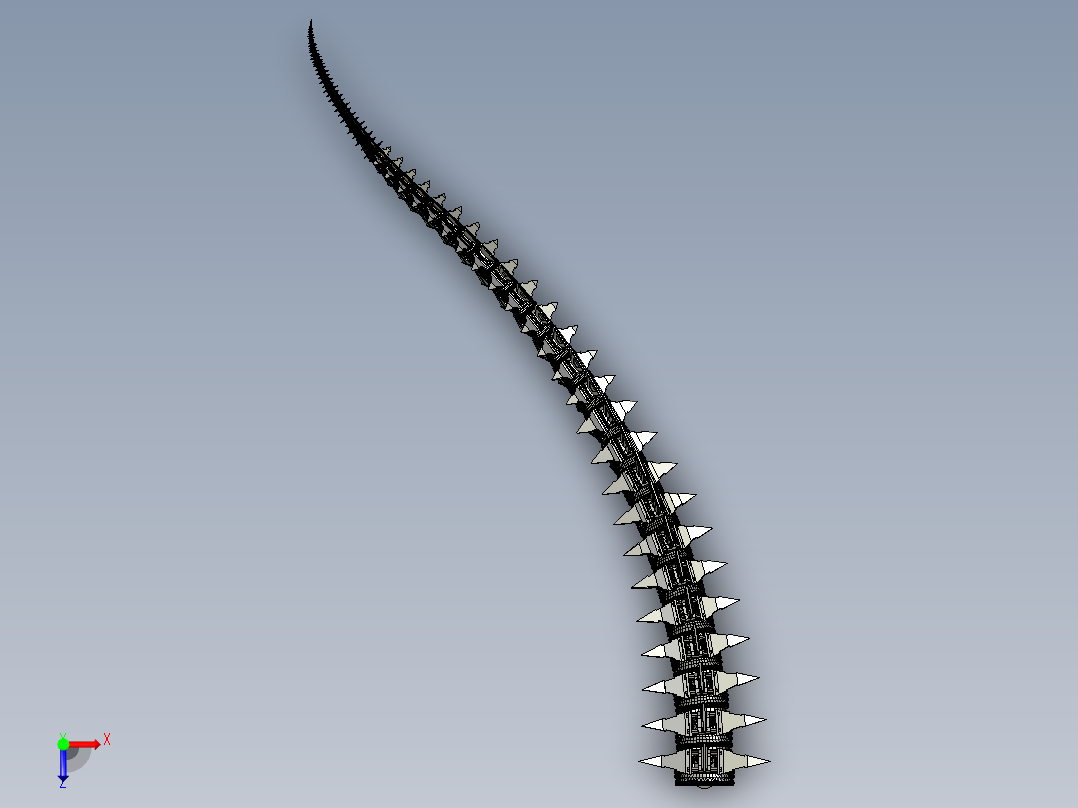 霸王龙机械尾巴俯视图