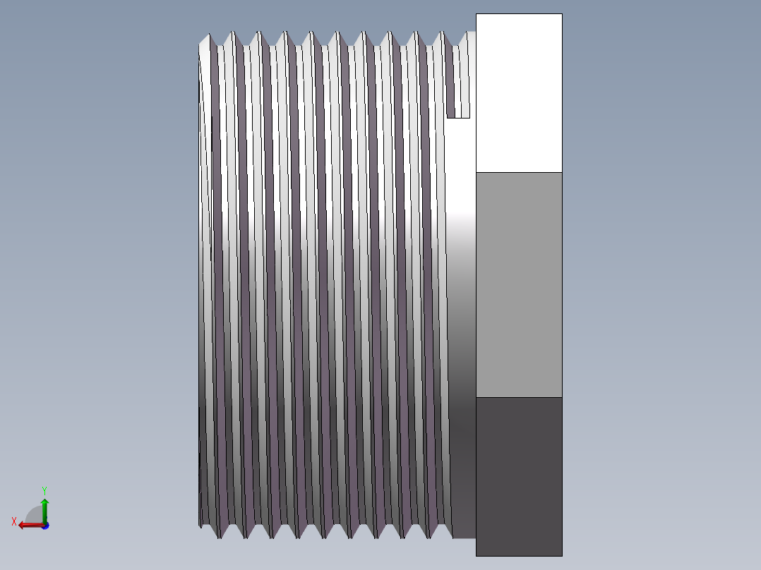 转接头-内外丝异径 DN32-DN25后视图