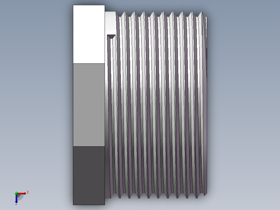 转接头-内外丝异径 DN32-DN25俯视图
