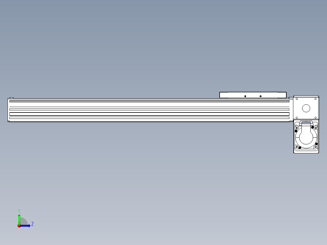 同步带全封闭直线模组TPA-HCB-120D-90-L500-RP-Y-P40-N3左视图