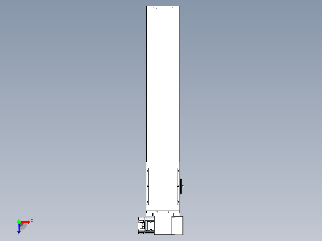同步带全封闭直线模组TPA-HCB-120D-90-L500-RP-Y-P40-N3俯视图