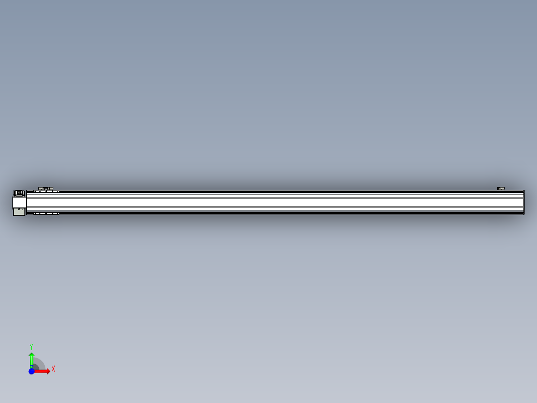 同步带滑台-半封闭B13H-L45-S2500-LD-P40-D3前视图