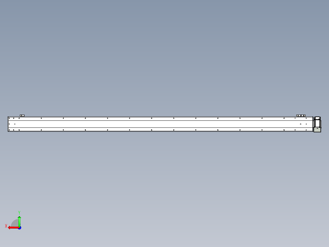 同步带滑台-半封闭B13H-L45-S2500-LD-P40-D3后视图