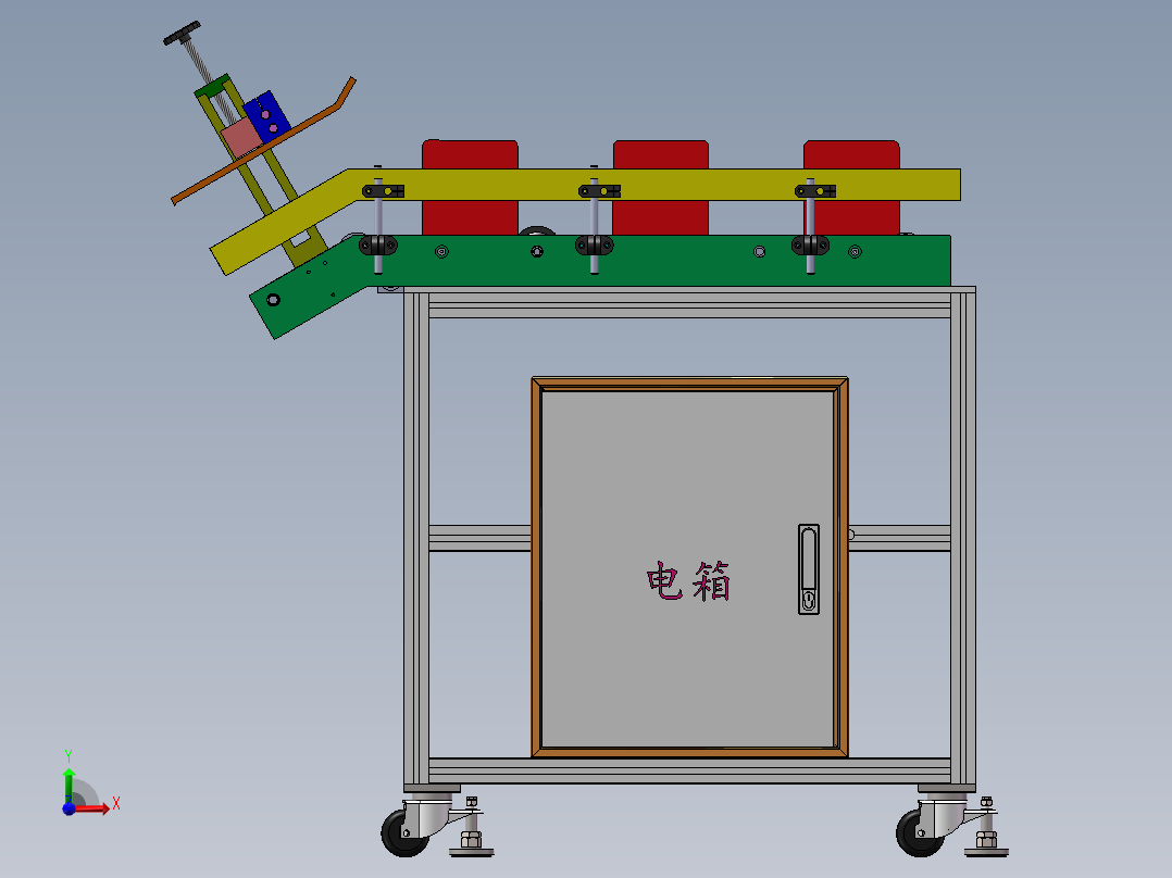 纸盒输送机sw18可编辑前视图
