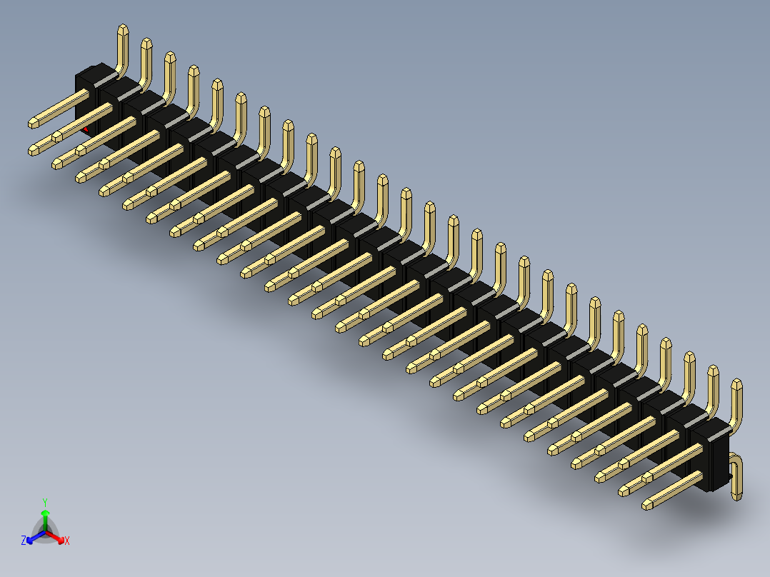 彩色公排针 100mil 2.54mm 系列-DS1022_black_54p_100mil_TypeSMT_rev1.0