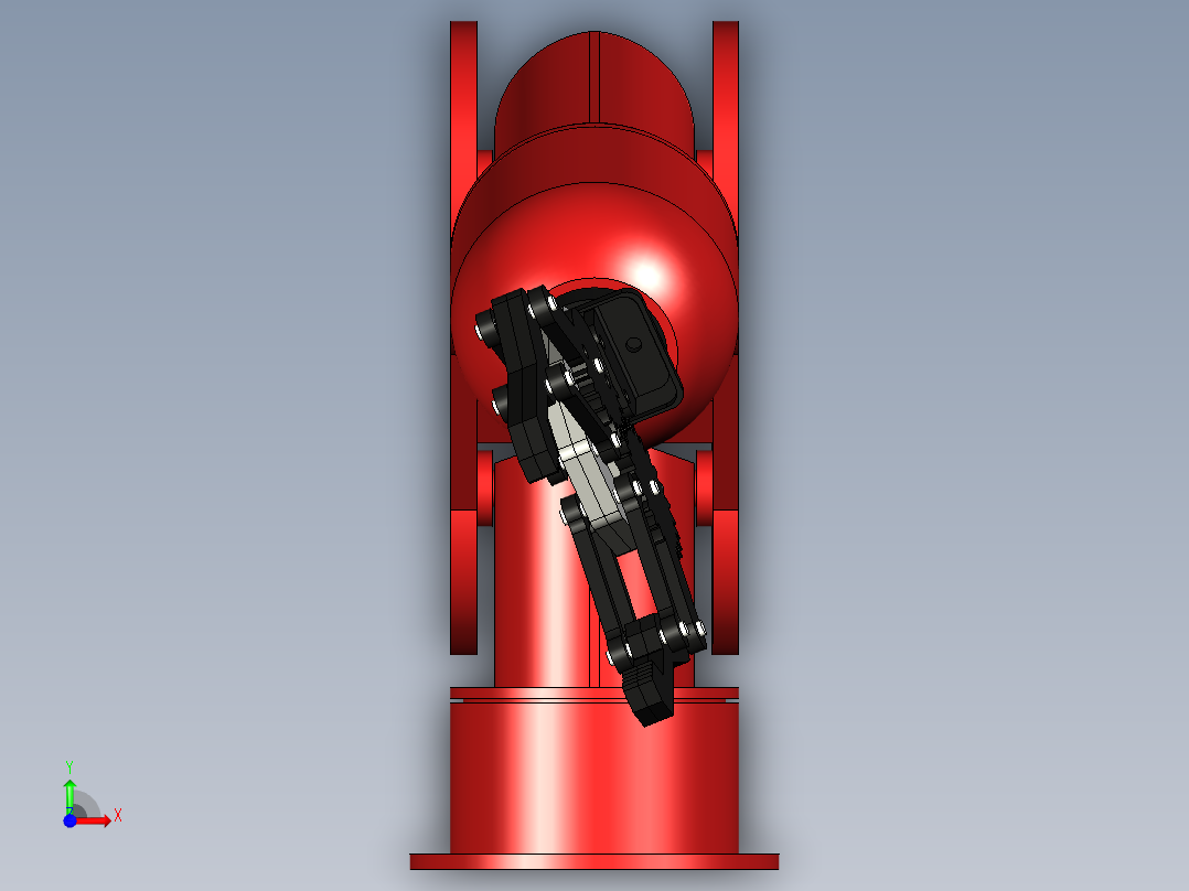 齿轮式机械夹爪前视图