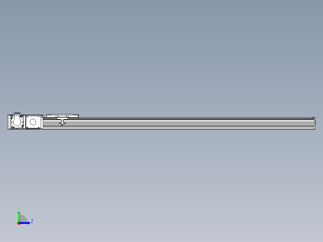 同步带全封闭直线模组TPA-HCB-110D-90-L1050-ML-Y-P40-N3左视图