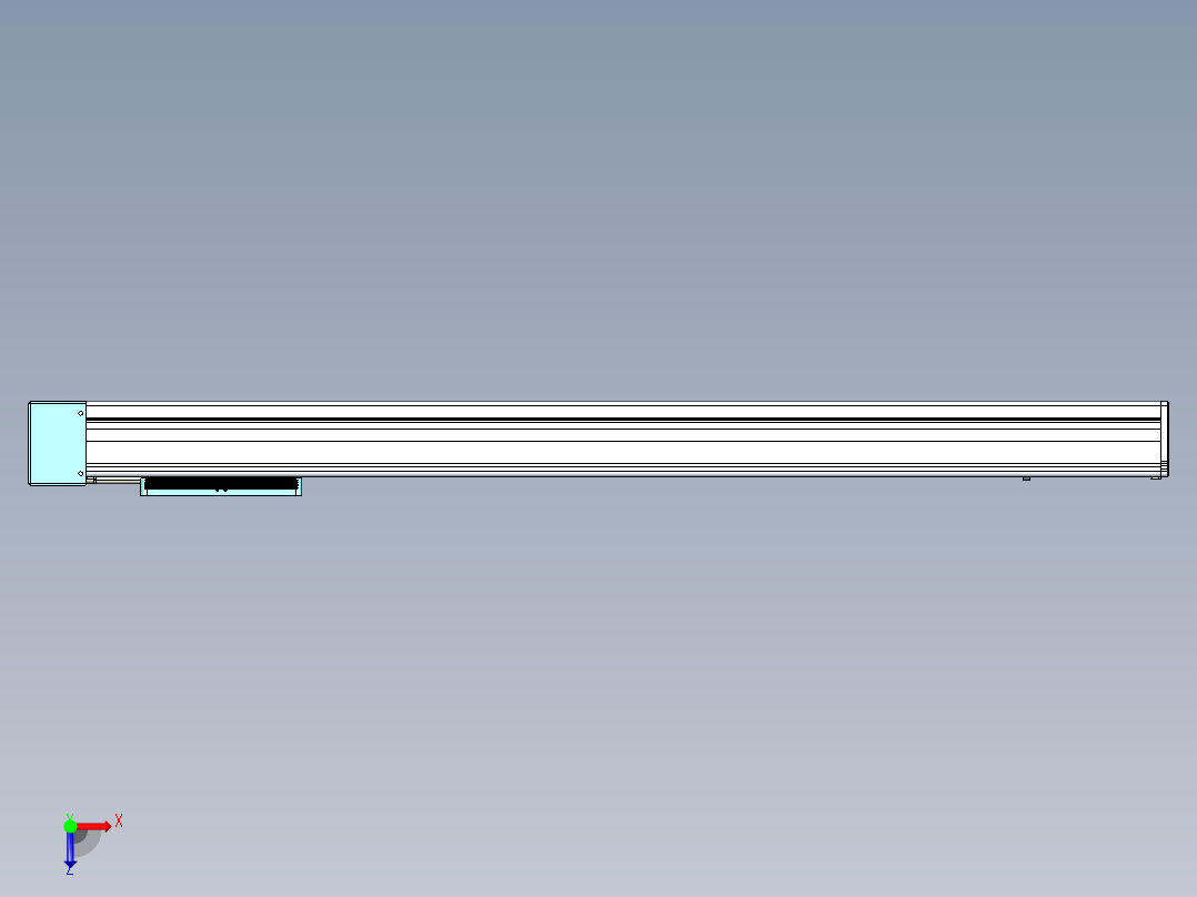 威洛博VC丝杆传动-无尘环境VC14-Lxx-C-S800-BL-ZP75-C3俯视图