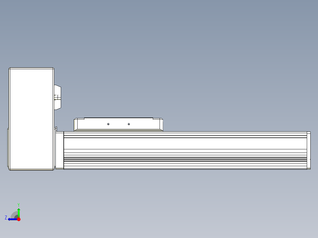 同步带全封闭直线模组TPA-HCB-105D-90-L150-RU-Y-P20-N3右视图