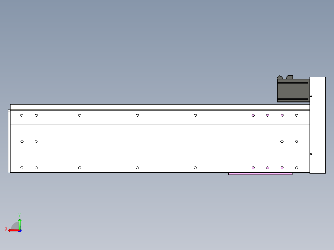 VF丝杆传动-一般环境VF22-L20-C-S700-BR-P75-C4后视图