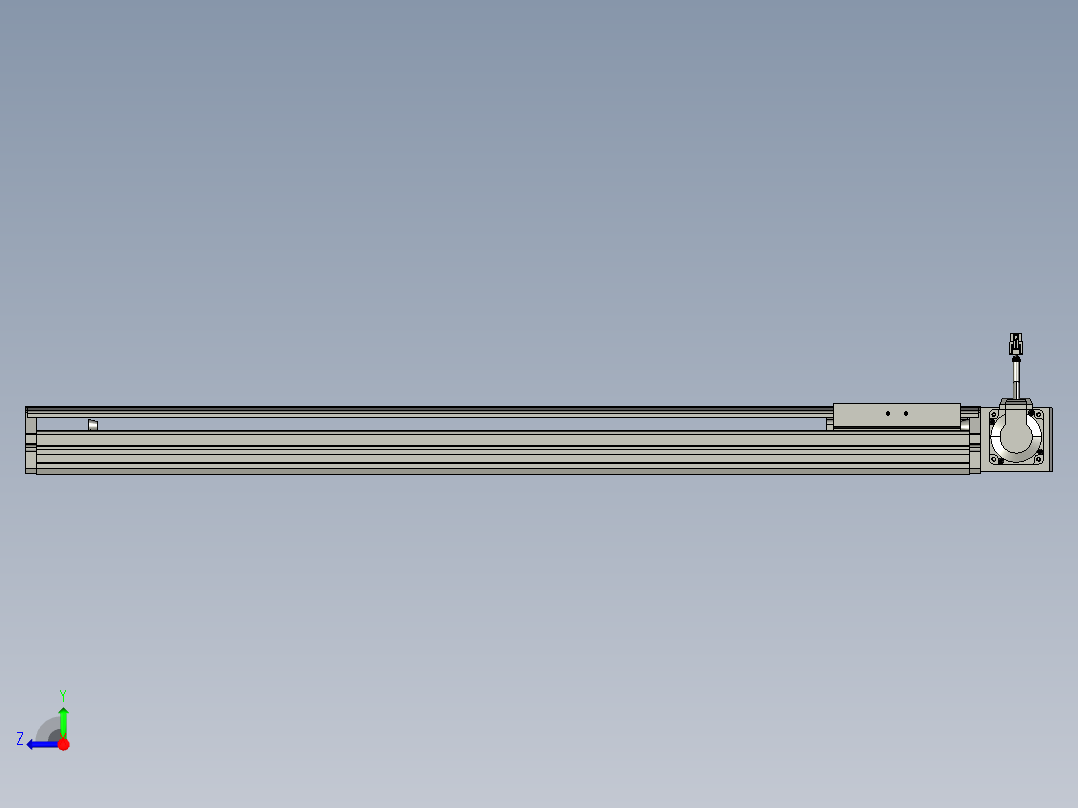 东锦同步带传动-直线滑台模组DH135B-L125-S800-BL-P400W-C3右视图