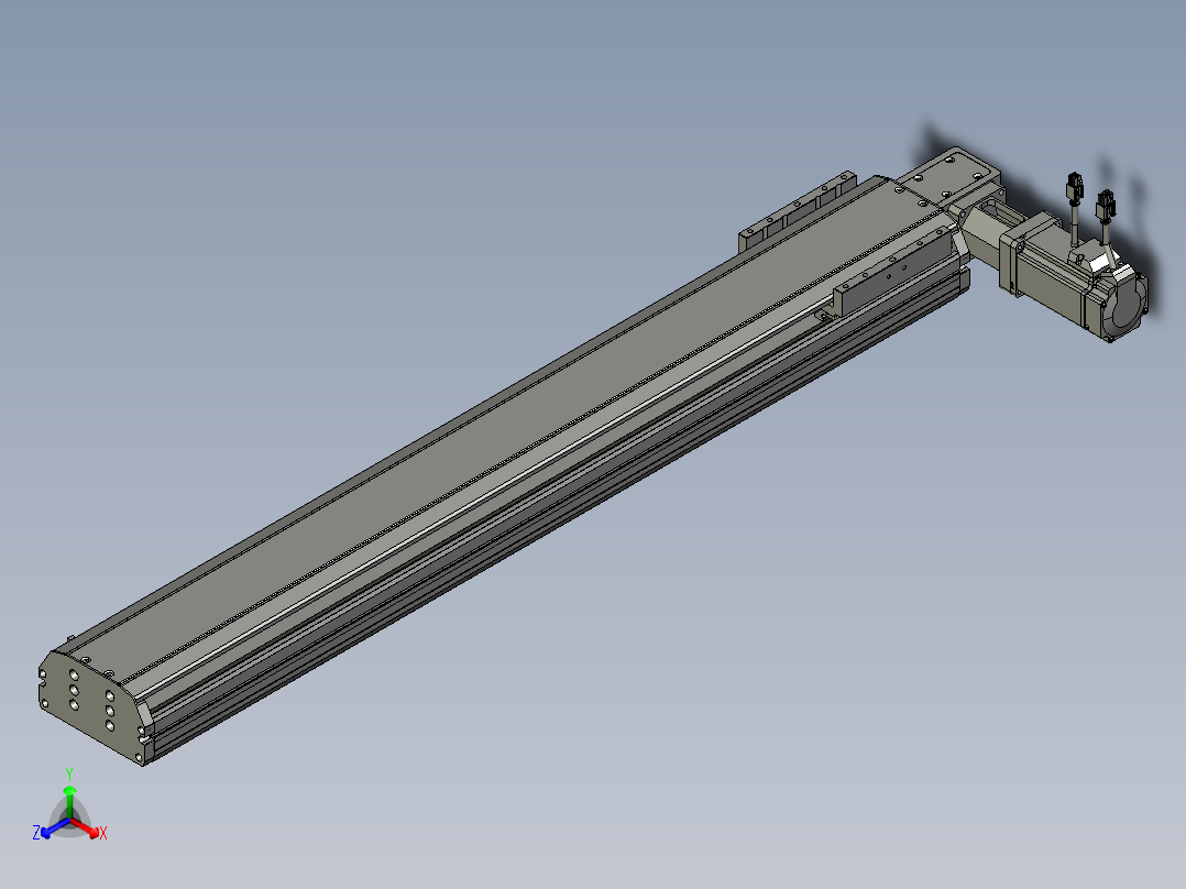 东锦同步带传动-直线滑台模组DH135B-L125-S800-BL-P400W-C3正等轴测图