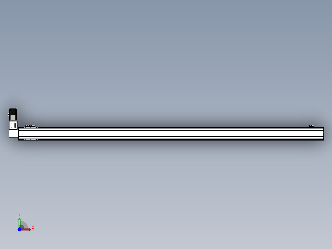 同步带滑台-半封闭B10-L90-S2200-R-P40-D3前视图