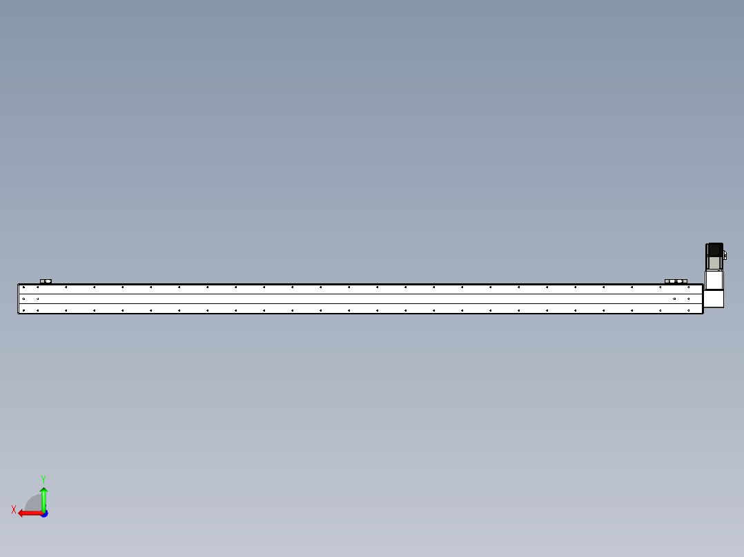 同步带滑台-半封闭B10-L90-S2200-R-P40-D3后视图