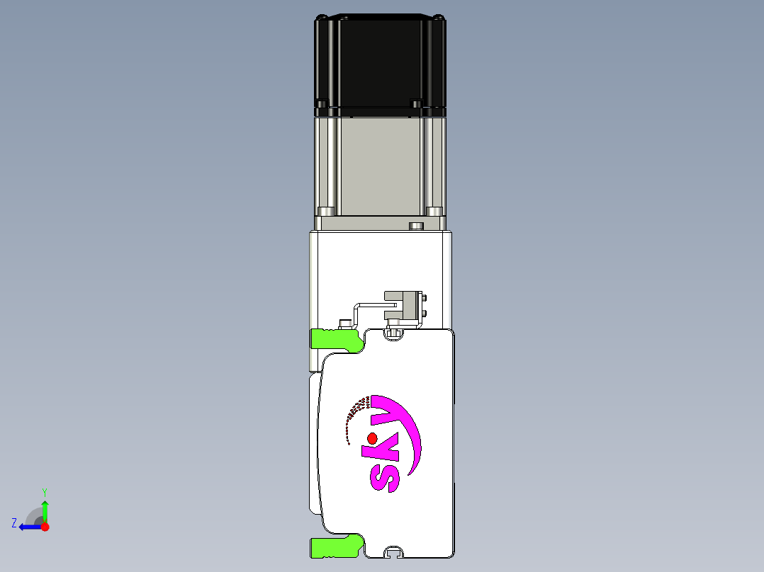 同步带滑台-半封闭B10-L90-S2200-R-P40-D3右视图