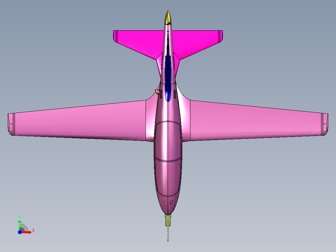 小型具有流线型的飞机BD-5前视图