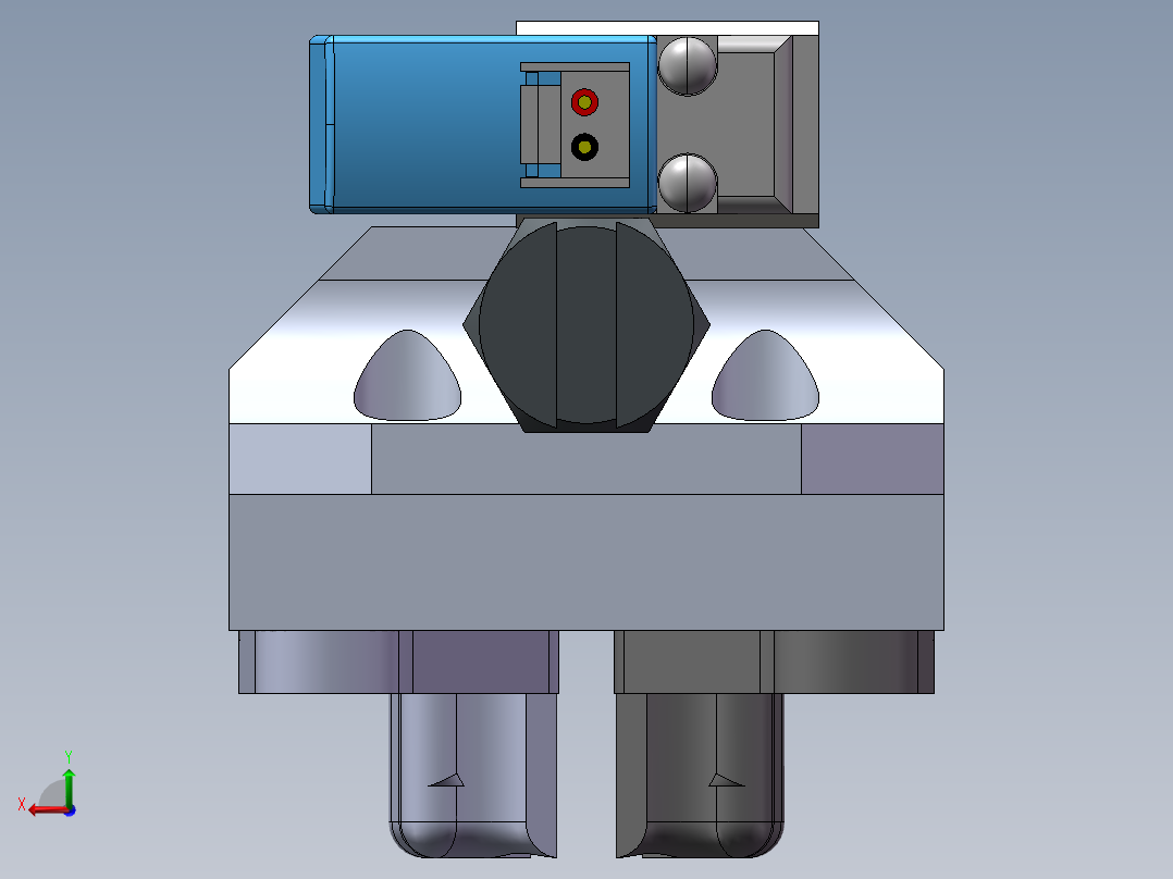 机械臂上料机械手的结构设计后视图