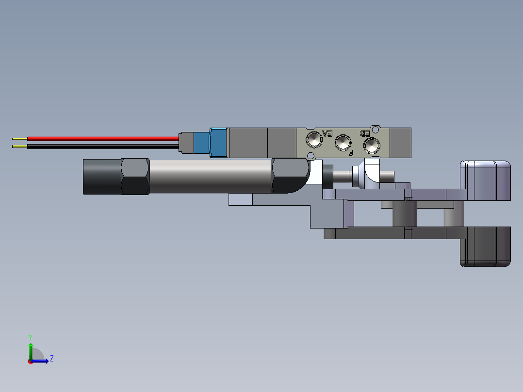 机械臂上料机械手的结构设计左视图