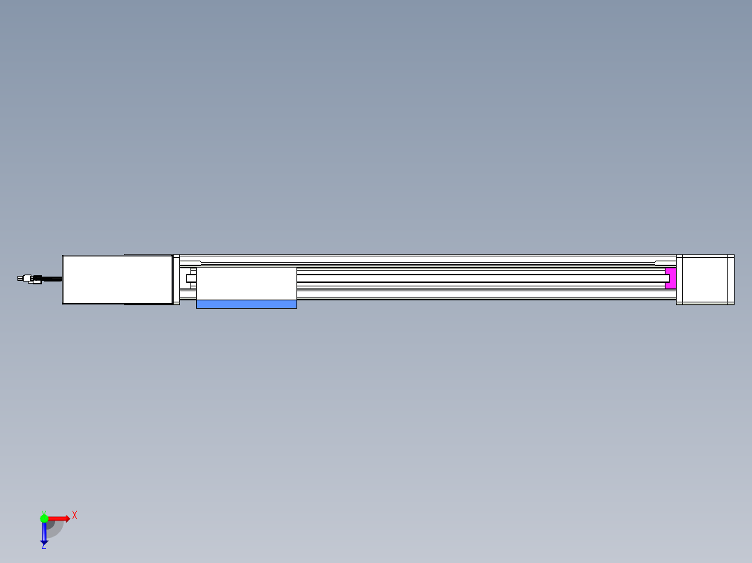 威洛博LB.GB同步带传动--欧规系列GB8-L96-S650-BR-P75俯视图