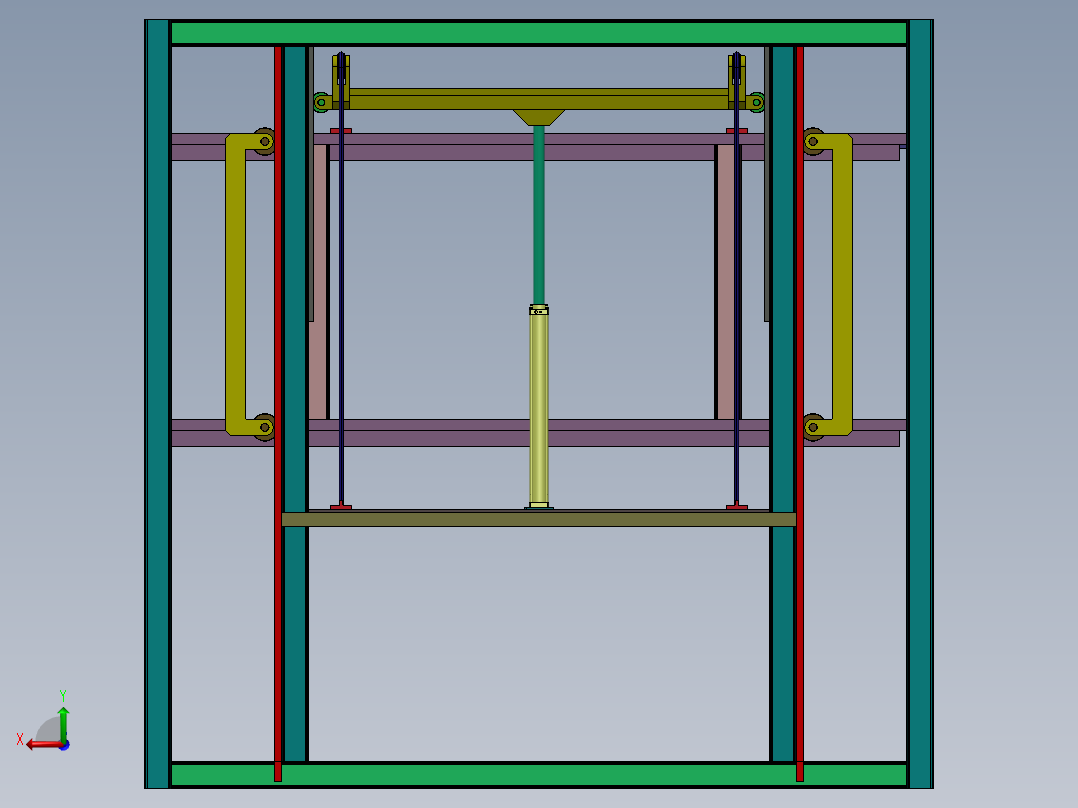 立体车库升降车库(2车位)三维SW模型=1435907==90后视图