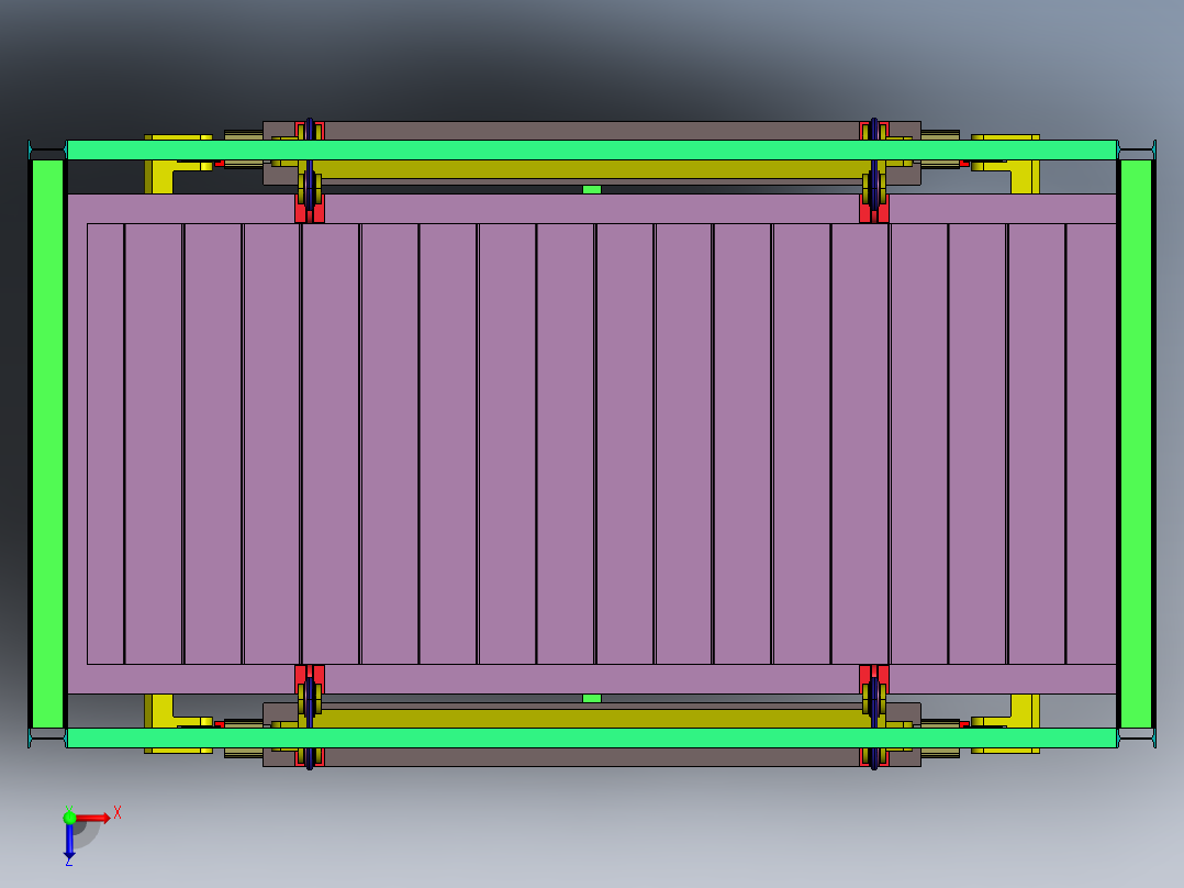 立体车库升降车库(2车位)三维SW模型=1435907==90俯视图