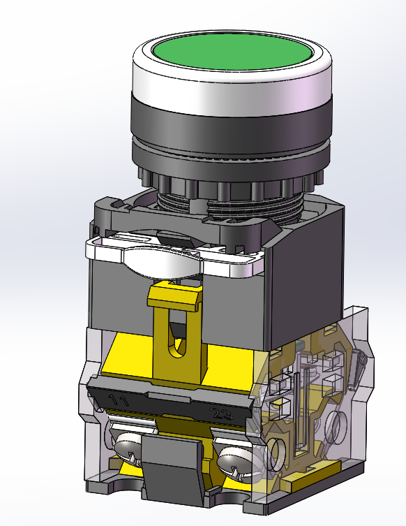 常用带红绿灯自复位自锁按钮开关sw19可编辑