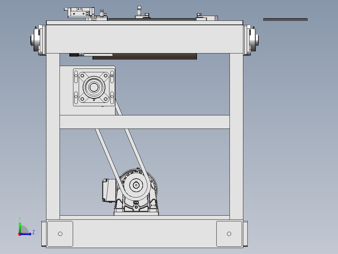 易华贴布机（sw17可编辑+工程图+bom）左视图