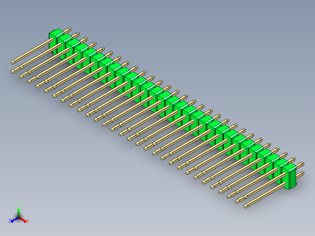 彩色公头100mil（2.54mm）系列-DS1021_green_2x29p_100mil_Type5_rev1.0