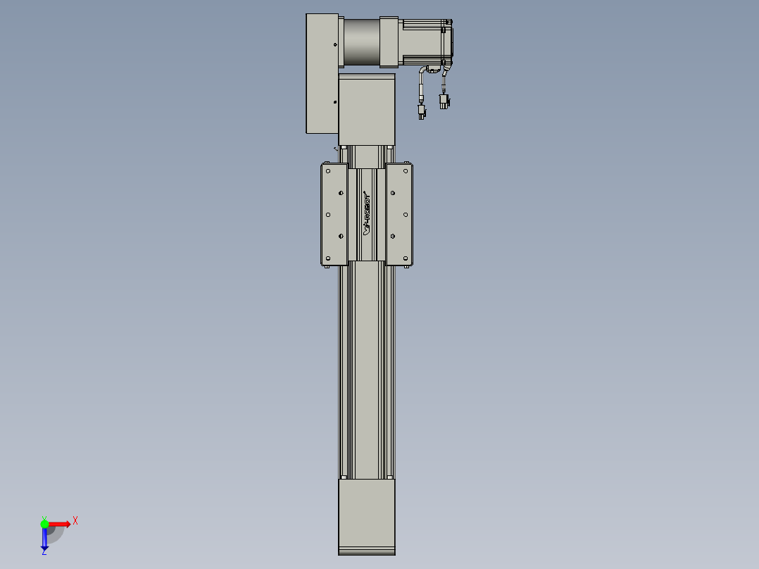 威洛博直线电机模组EB10-L224-S350-BL-ZP75-MS3-5K俯视图