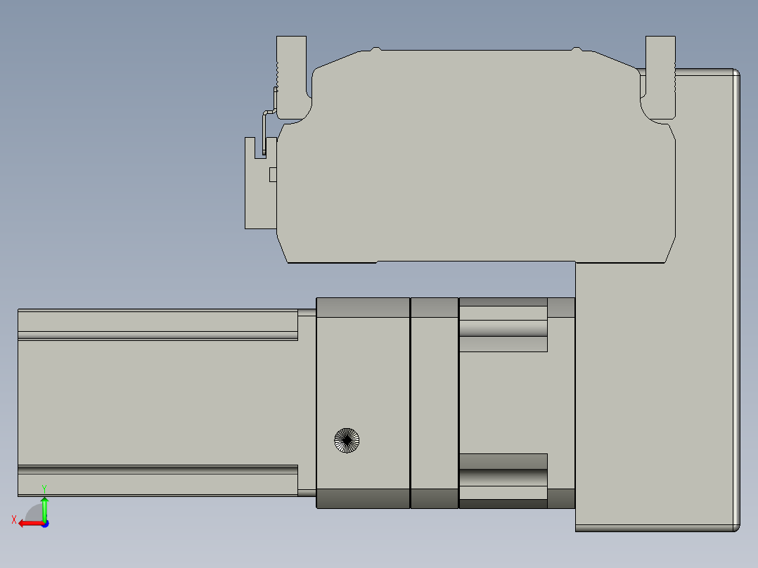 直线模组LHB17-L40-S700-LD设计图纸后视图
