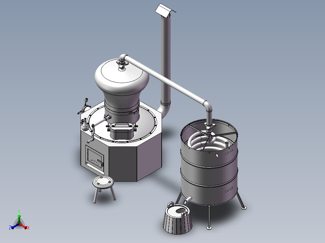 酒业制造设备模型